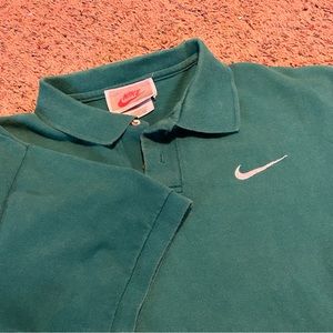 Vintage Nike Made in USA Polo size Large green